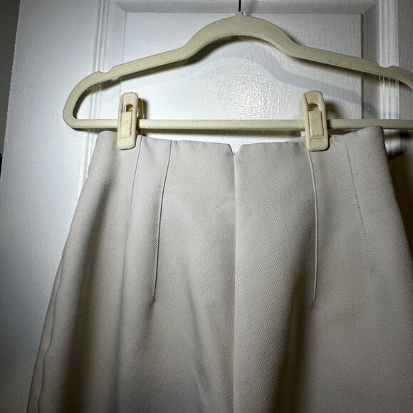 corset effect high waist slacks - ZARA US Small, cream. - Picture 3 of 10